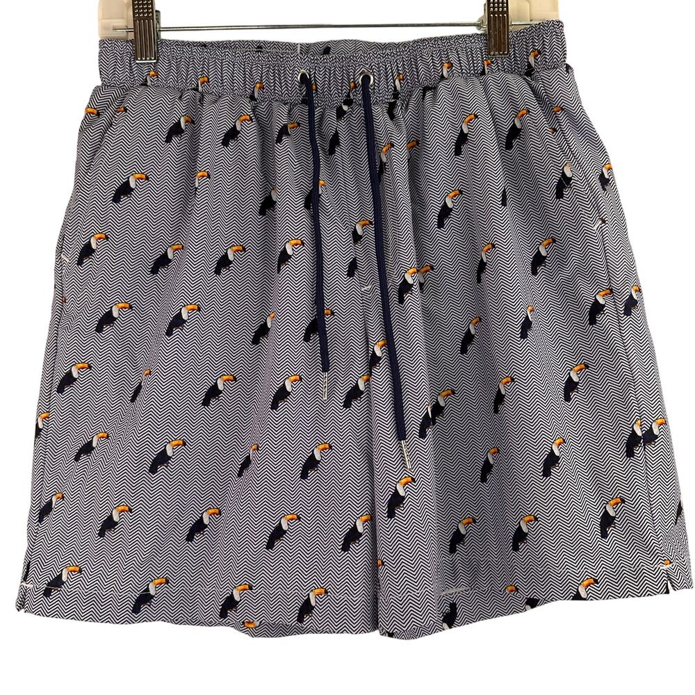 Mosmann Australia Men's Toucan Bird Swim Trunks Size Large